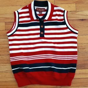 Striped knit vest
